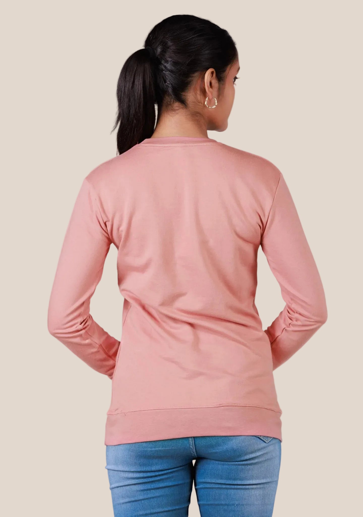 Ladies Long Sleeve Top - Pink